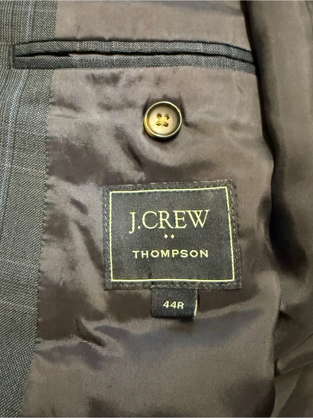 J.CREW  Thompson men’s plaid Wool suit jacket Size 44R